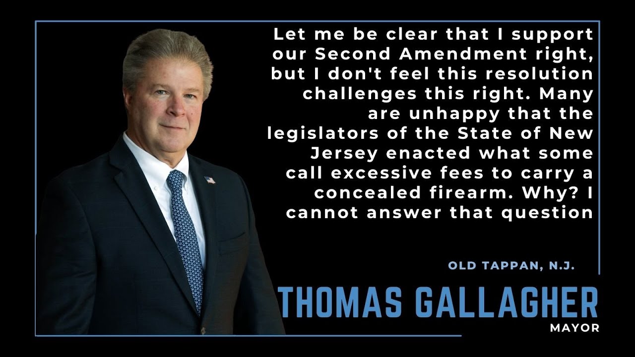 All Republican Council of Old Tappan, N.J. Vote Against Permit to Carry Fee Rebate Resolution